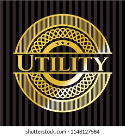 Utility gold emblem or badge