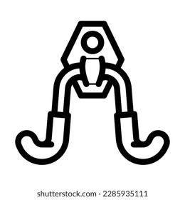 utility hook garage tool line icon vector. utility hook garage tool sign. isolated contour symbol black illustration