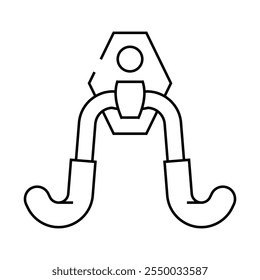 utility hook garage tool line icon vector. utility hook garage tool sign. isolated contour symbol black illustration