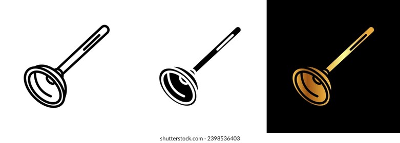 A utility icon representing a plunger, epitomizing plumbing, cleanliness, and an essential tool for clearing clogs and maintaining a well-functioning plumbing system.