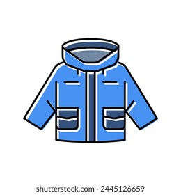 utility jacket boy baby cloth color icon vector. utility jacket boy baby cloth sign. isolated symbol illustration