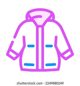 utility jacket girl baby cloth color icon vector. utility jacket girl baby cloth sign. isolated symbol illustration