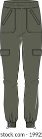 utility jogger pant, big pocket detail pant