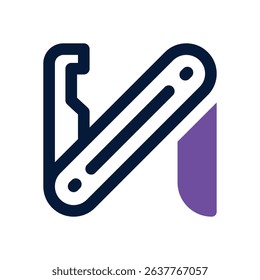 utility knife duotone icon. Sleek and modern vector icon for websites, mobile apps, marketing materials, and corporate design. Fully scalable and ready to use.