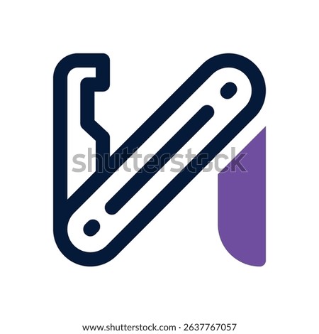 utility knife duotone icon. Sleek and modern vector icon for websites, mobile apps, marketing materials, and corporate design. Fully scalable and ready to use.