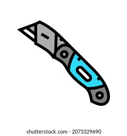 utility knife equipment color icon vector. utility knife equipment sign. isolated symbol illustration
