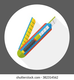 Utility knife flat icon