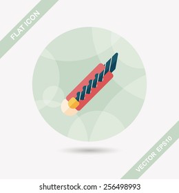 Utility knife flat icon with long shadow,eps10