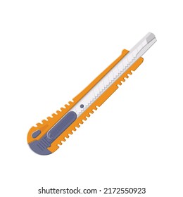 Utility Knife Flat Illustration. Clean Icon Design Element on Isolated White Background