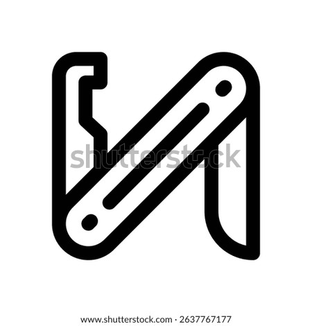 utility knife glyph icon. Strong and solid vector icon for websites, mobile interfaces, presentations, and visual branding. High quality and easy to edit.