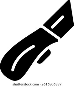 Utility Knife Glyph Vector Icon Design