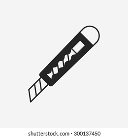 Utility knife icon