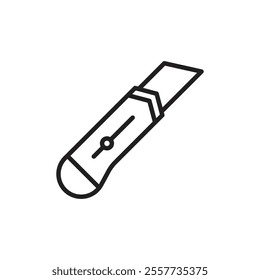 Utility knife icon Black and white logo