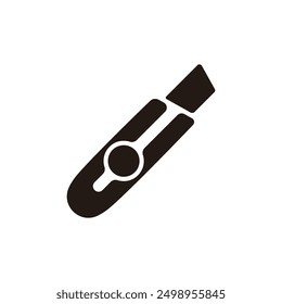 Utility knife icon. Flat silhouette version.