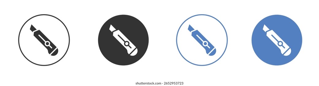 Utility knife icon logo graphic designs