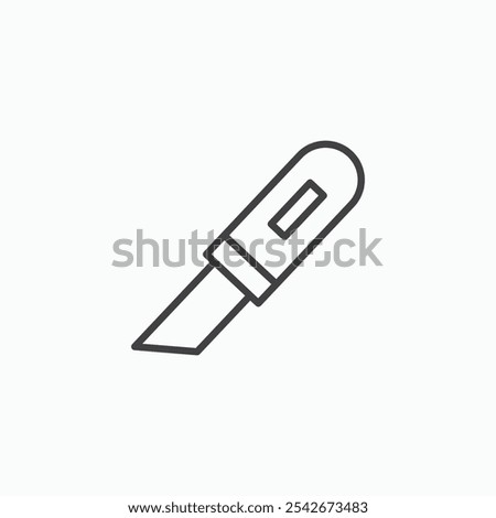 Utility knife icon set in black color