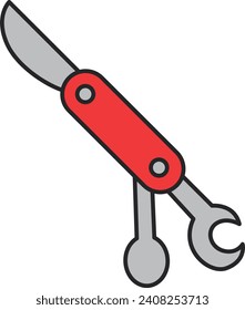 Utility knife icon. Simple illustration of utility knife vector icon for web
