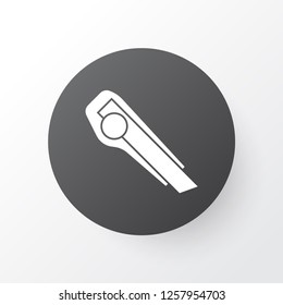 Utility knife icon symbol. Premium quality isolated cutter element in trendy style.
