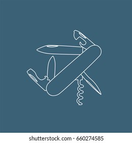 Utility knife icon, vector illustration design. Camp objects collection.