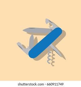 Utility knife icon, vector illustration design. Camp objects collection.