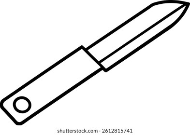 utility knife line arrt white background
