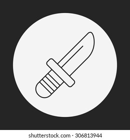 Utility knife line icon