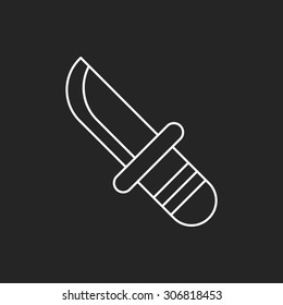 Utility knife line icon