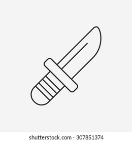 Utility knife line icon