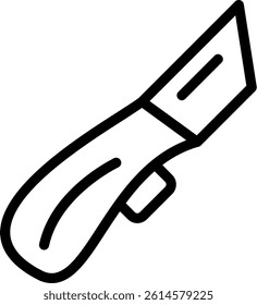 Utility Knife Line Vector Icon Design