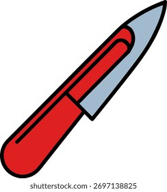 Utilitário Faca Contorno Cor Vetor