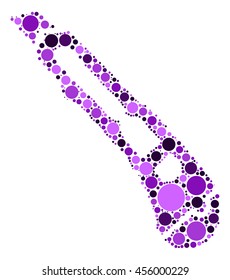 Utility knife shape vector design by color point