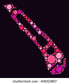 Utility knife shape vector design by color point
