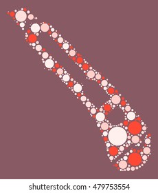 Utility knife shape vector design by color point