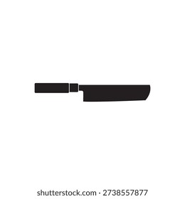 Utility knife silhouette. Minimal utility knife vector in solid silhouette. Versatile for camping, tools, outdoor gear, and icon collections.