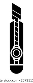 Utility Knife silhouette sign. Vector.