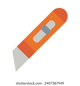 Utility Knife Vector Flat Icon For Personal And Commercial Use.
