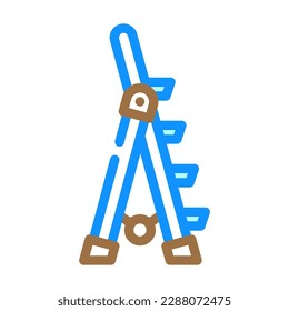 utility ladder garage tool color icon vector. utility ladder garage tool sign. isolated symbol illustration