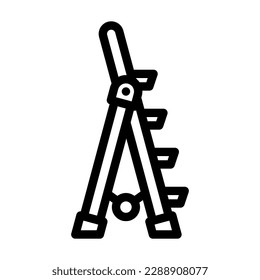 utility ladder garage tool line icon vector. utility ladder garage tool sign. isolated contour symbol black illustration