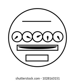 utility meter icon, vector illustration