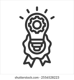 Utility Model Outline Icon Vector Illustration