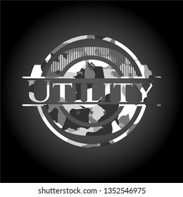 Utility on grey camo texture