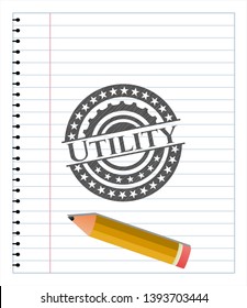 Utility pencil draw. Vector Illustration. Detailed.