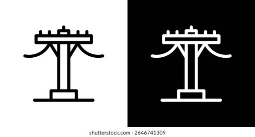 Utility pole icon vector simple element illustration editable