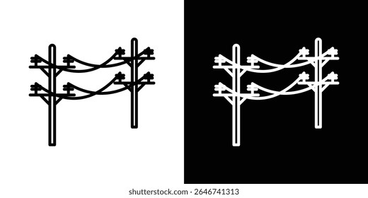 Utility pole icon vector simple element illustration editable