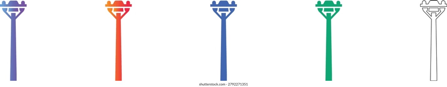 Utility Pole and Infrastructure Icons vol 1908