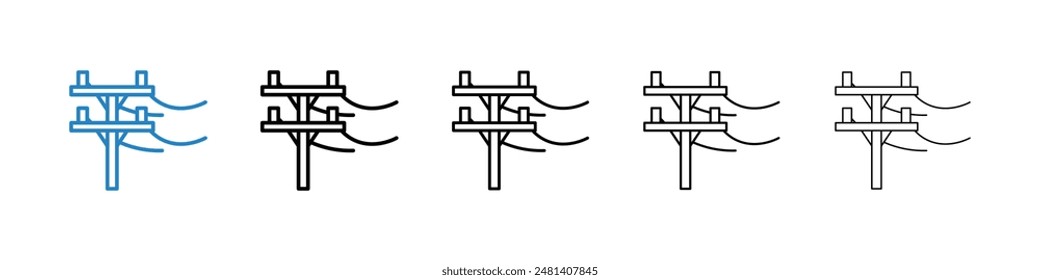 Juego de Vectores de iconos de forro de poste.