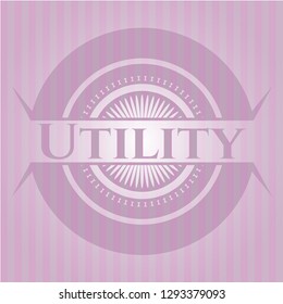 Utility retro pink emblem