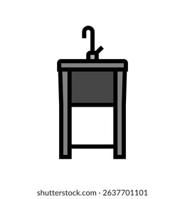 utility sink color icon vector. utility sink sign. isolated symbol illustration