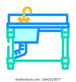 ícone de cor do coletor do utilitário vetor. sinal do coletor do utilitário. ilustração de símbolo isolado