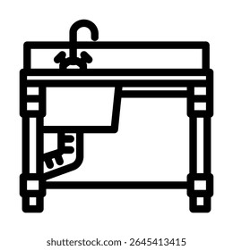 ícone da linha do coletor de utilitário vetor. sinal do coletor de utilitário. símbolo de contorno isolado ilustração em preto